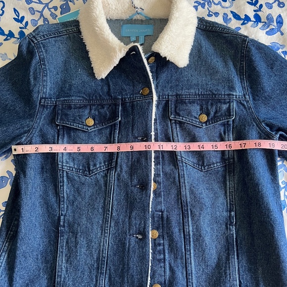 NWT Draper James Shearling Jean Jacket Size Small (Oversized) - Picture 8 of 16
